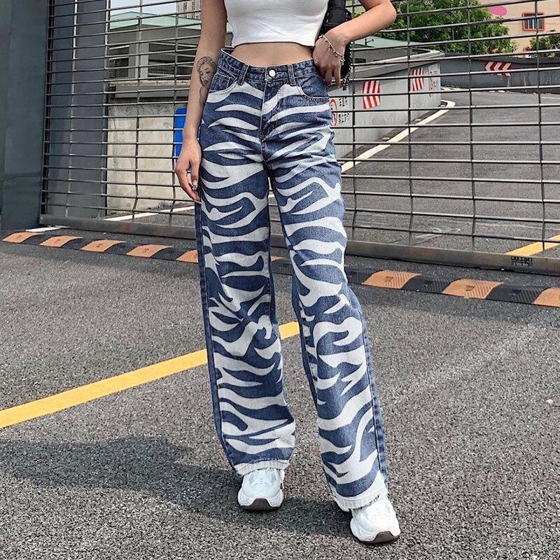 Blue And White Striped Baggy Pants - Aesthetic Clothing