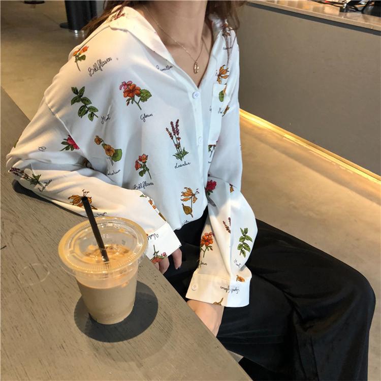 Flower Print Shirt - Aesthetic Clothing