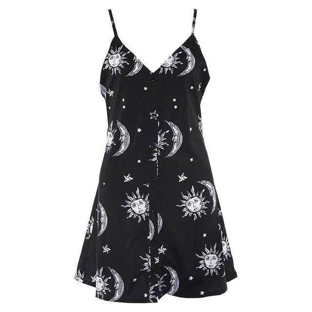 Heart Moon Star Dress - Aesthetic Clothing