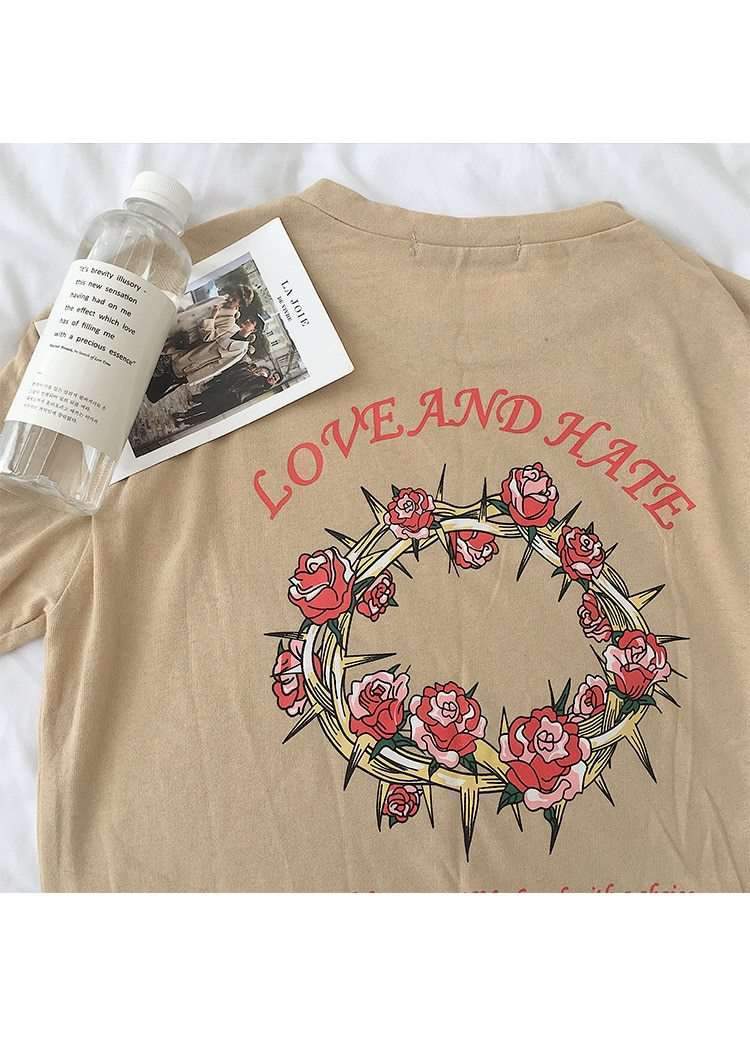 Love Hate Shirt - Aesthetic Clothing