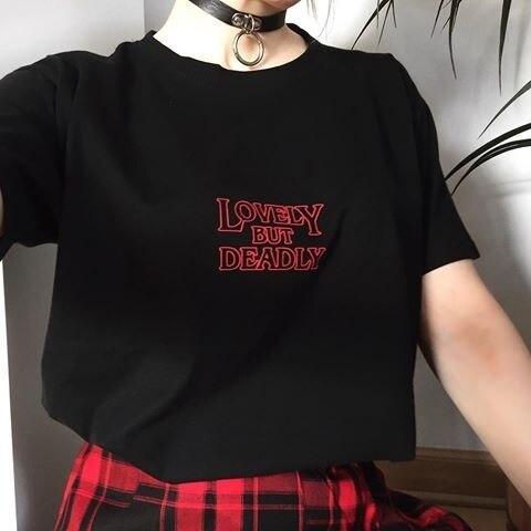 Lovely But Deadly Shirt - Aesthetic Clothing