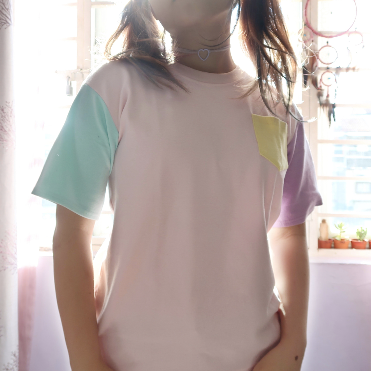 Pastel Patches Shirt - Aesthetic Clothing