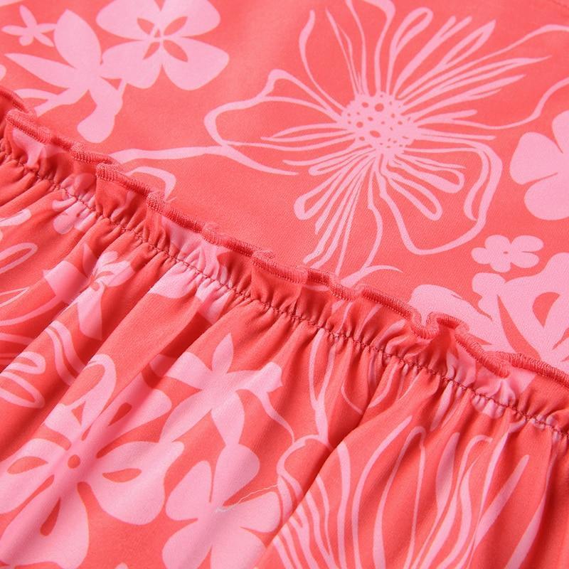 Ruffle Pink Skirt - Aesthetic Clothing
