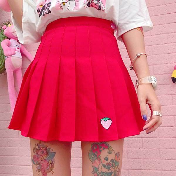 Strawberry Skirt - Aesthetic Clothing