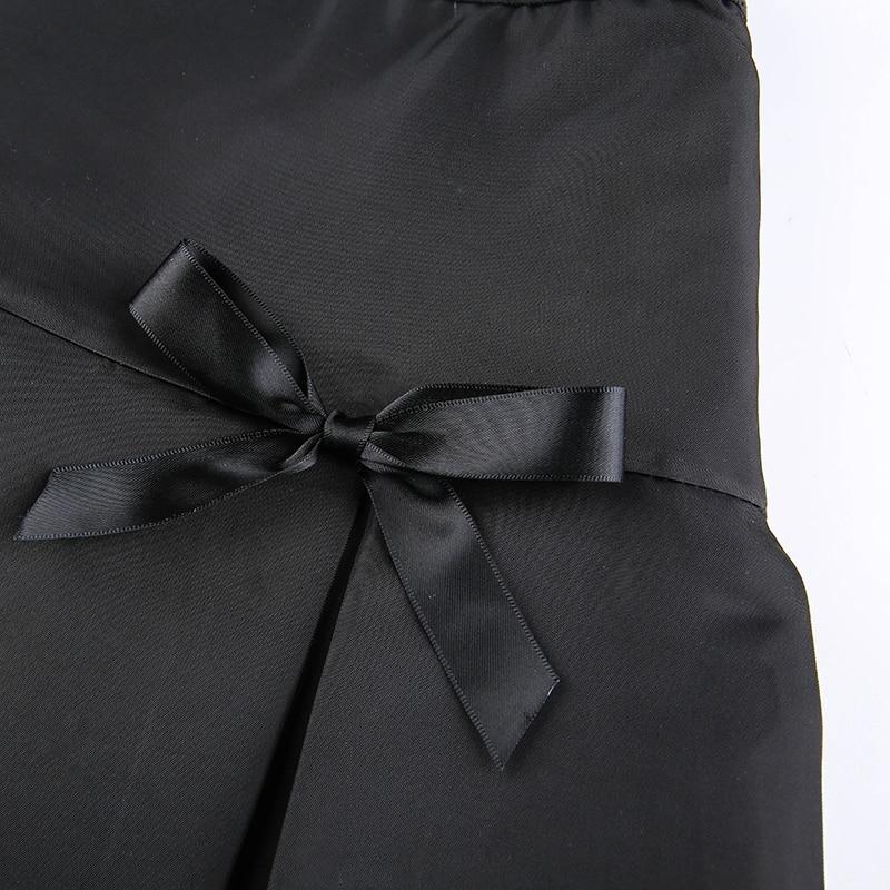 Womens Black Pleated Skirt - Aesthetic Clothing
