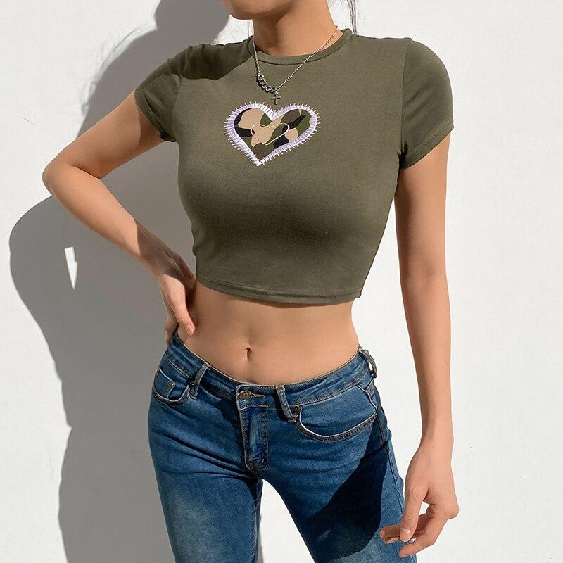 Women’s Heart Print Shirt - Aesthetic Clothing