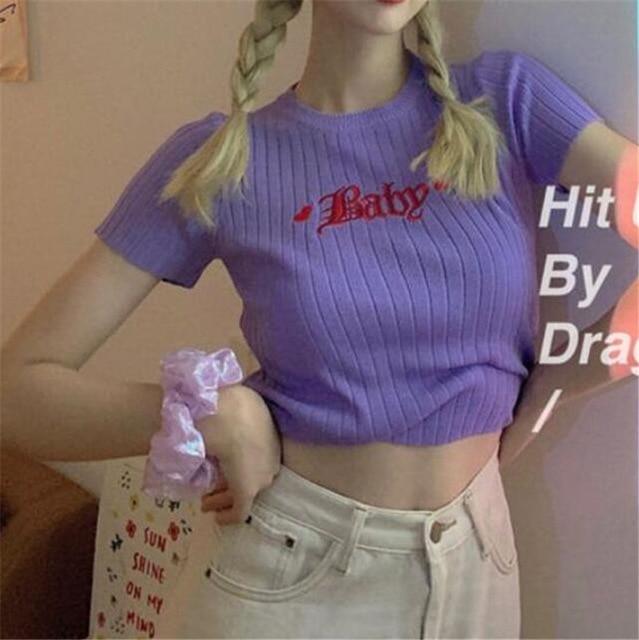 ’Baby’ Crop Top - Aesthetic Clothing