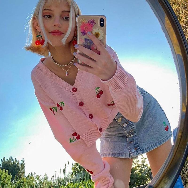 Cherry Sweater - Aesthetic Clothing