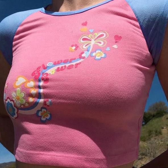 Flower Power Crop Top - Aesthetic Clothing