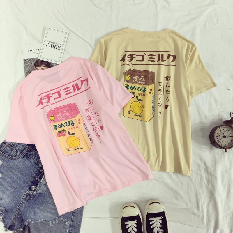 Japanese Strawberry Milk Shirt - Aesthetic Clothing