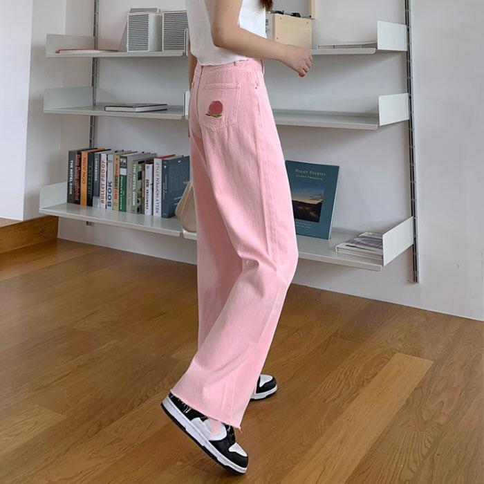 Peach Jeans - Aesthetic Clothing