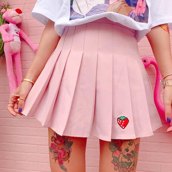 Strawberry Skirt - Aesthetic Clothing