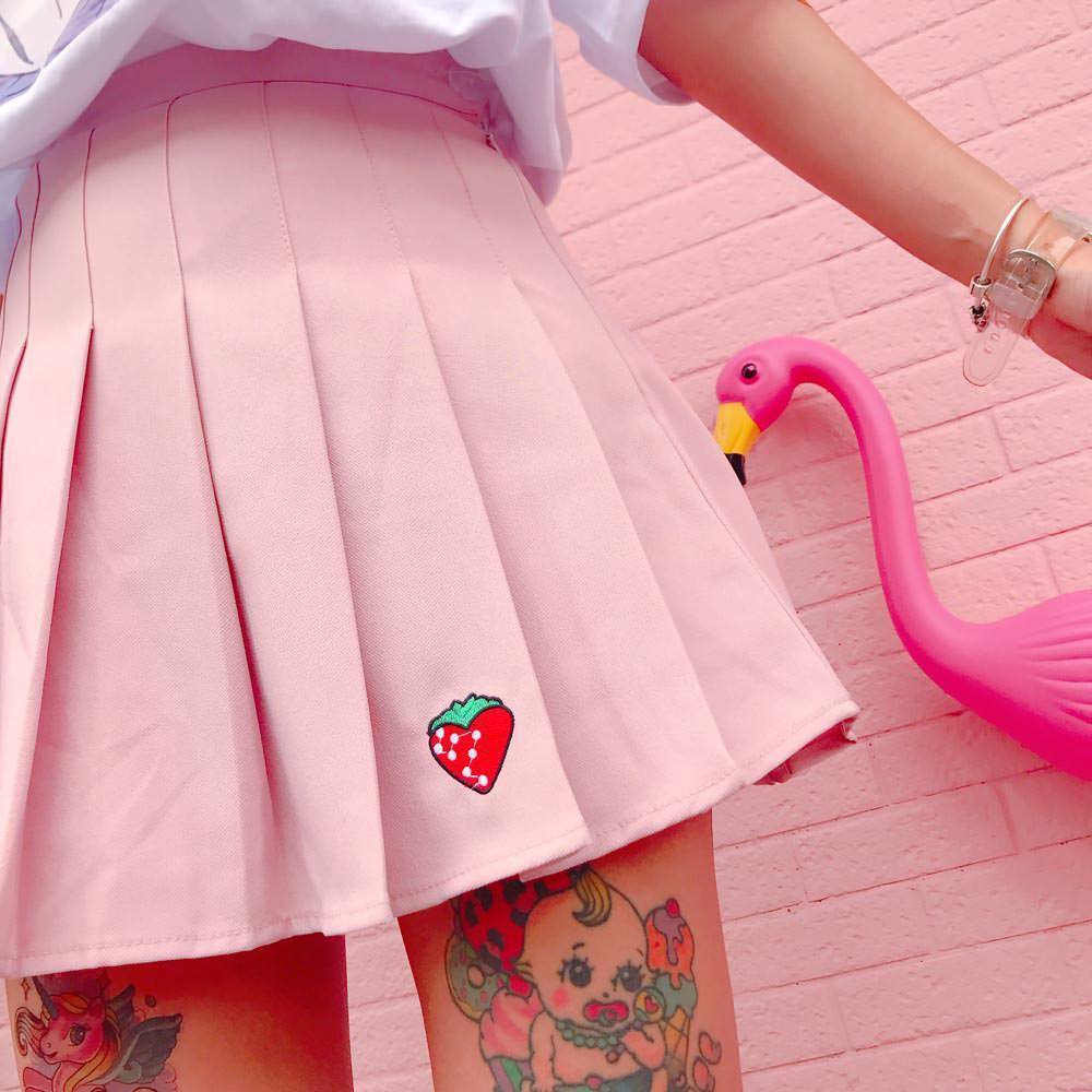 Strawberry Skirt - Aesthetic Clothing