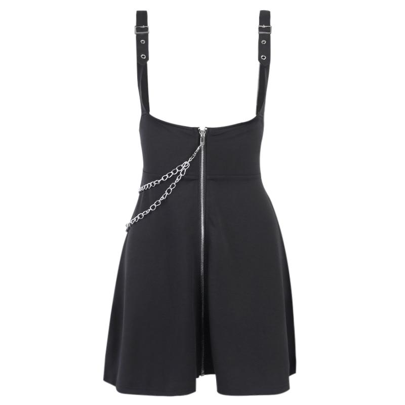 Black Strap Skirt - Aesthetic Clothing