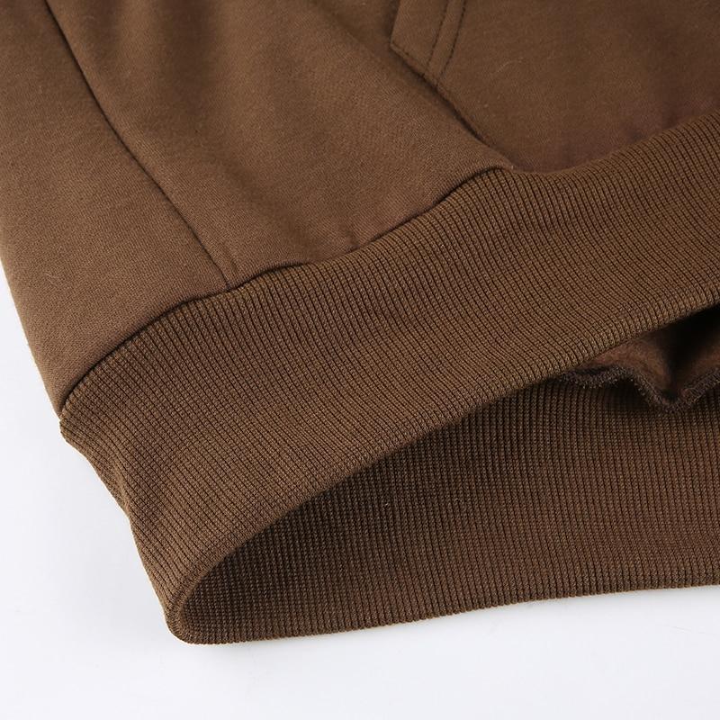 Brown Zip Hoodie - Aesthetic Clothing