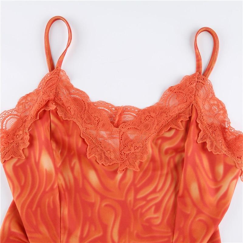 Burnt Orange Mini Dress - Aesthetic Clothing