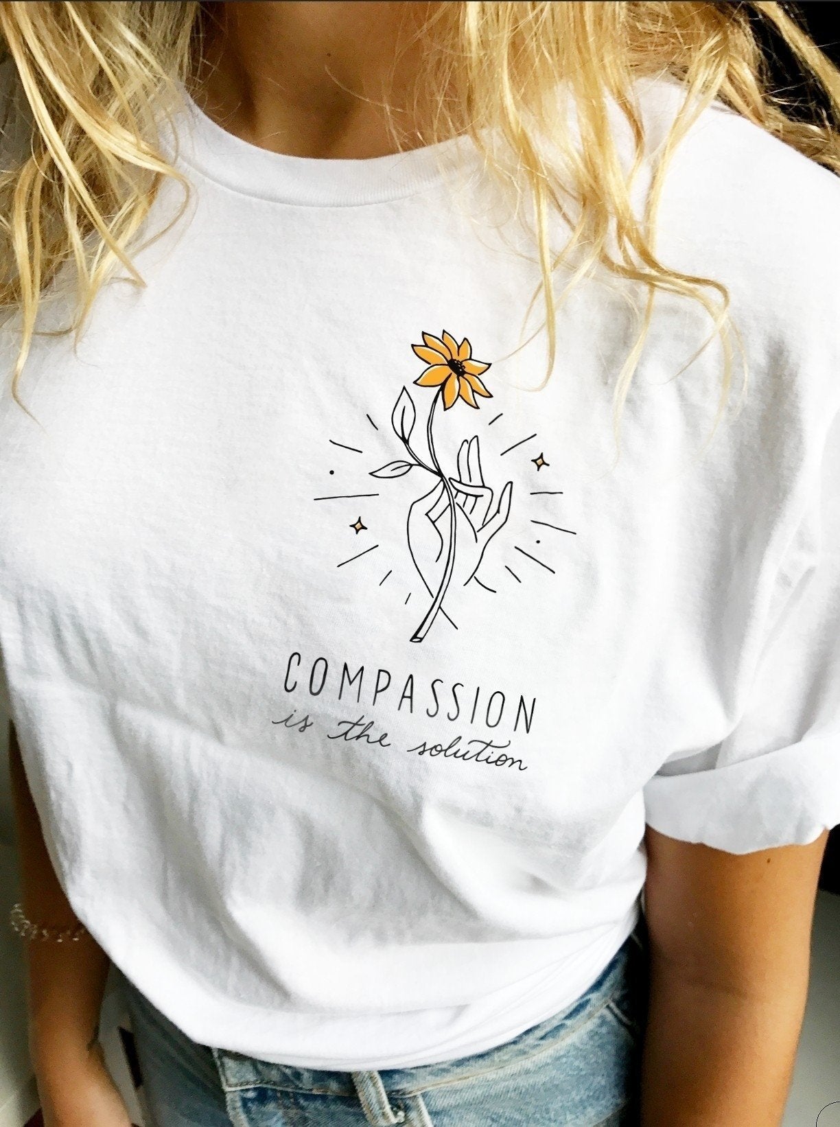 Compassion Is The Solution T-Shirt - Aesthetic Clothing