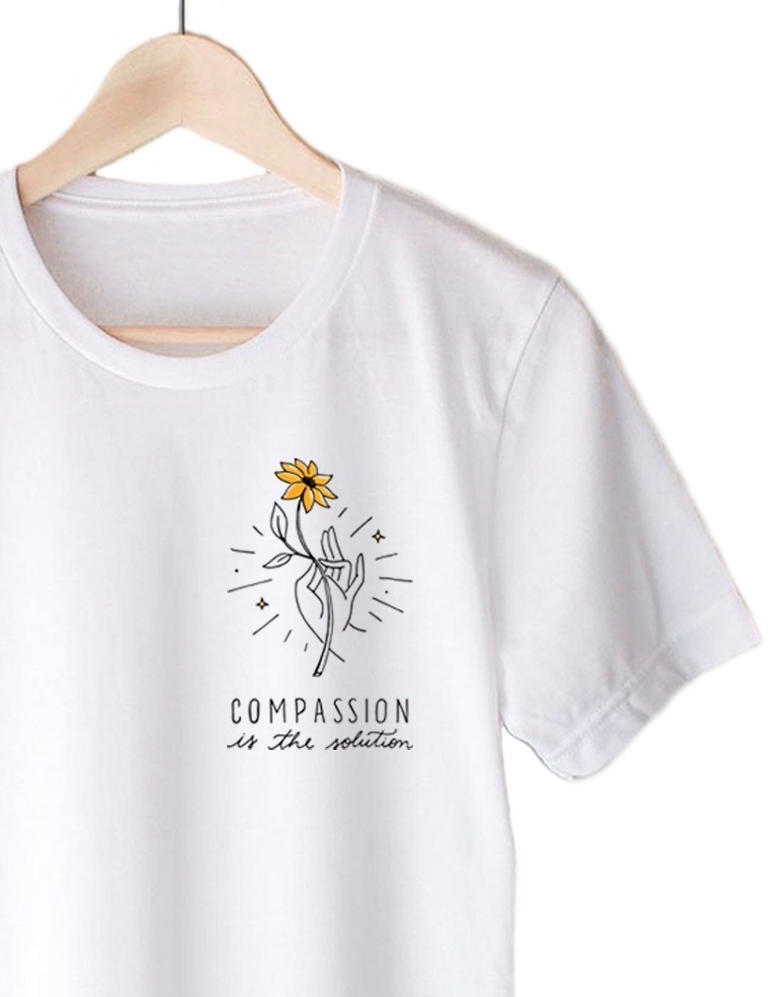 Compassion Is The Solution T-Shirt - Aesthetic Clothing