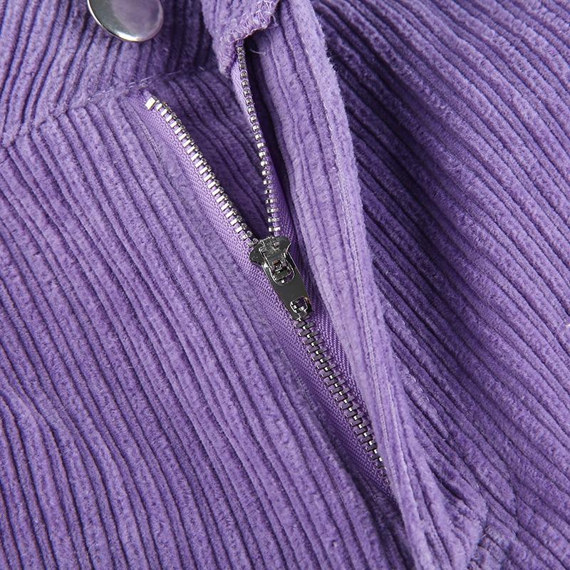 Corduroy Purple Pants - Aesthetic Clothing