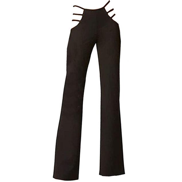 Cut Out Flare Pants - Aesthetic Clothing