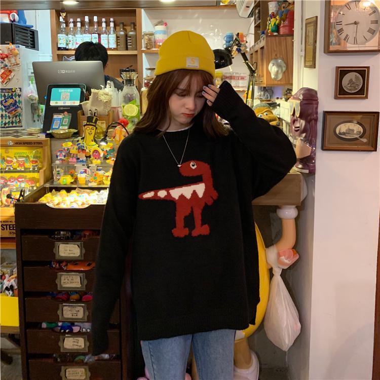 Cute Dinosaur Sweater - Aesthetic Clothing