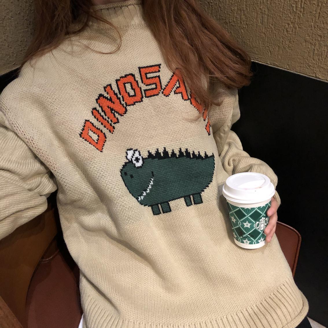 Dinosaur Sweater - Aesthetic Clothing