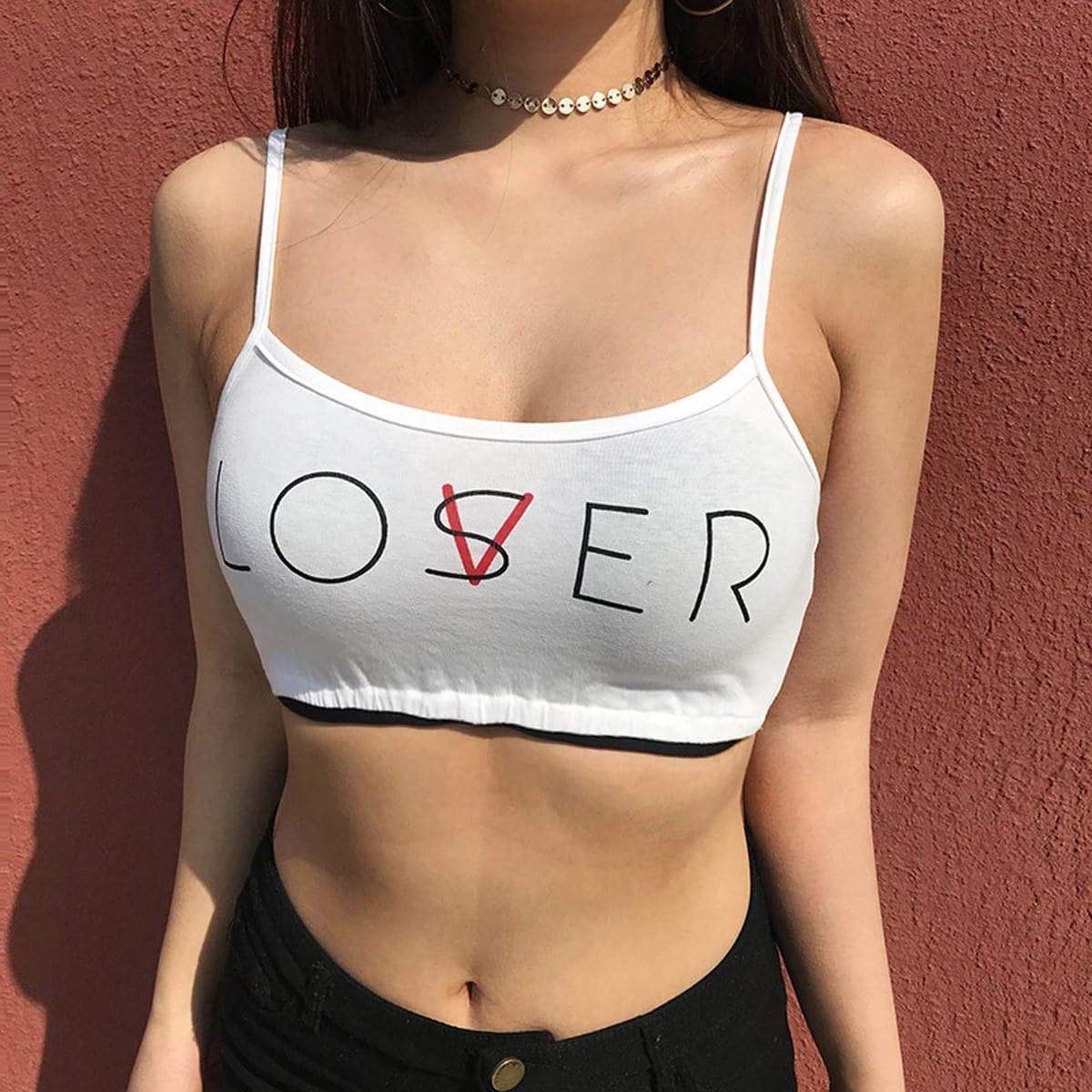 Loser Lover Crop Top - Aesthetic Clothing