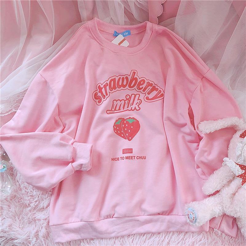 Japanese Strawberry Milk Shirt – Aesthetic Clothing