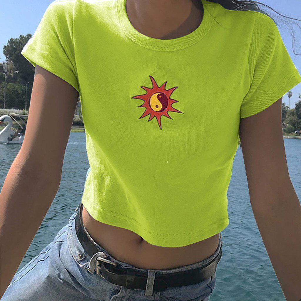 Sunshine Smile Crop Top - Aesthetic Clothing