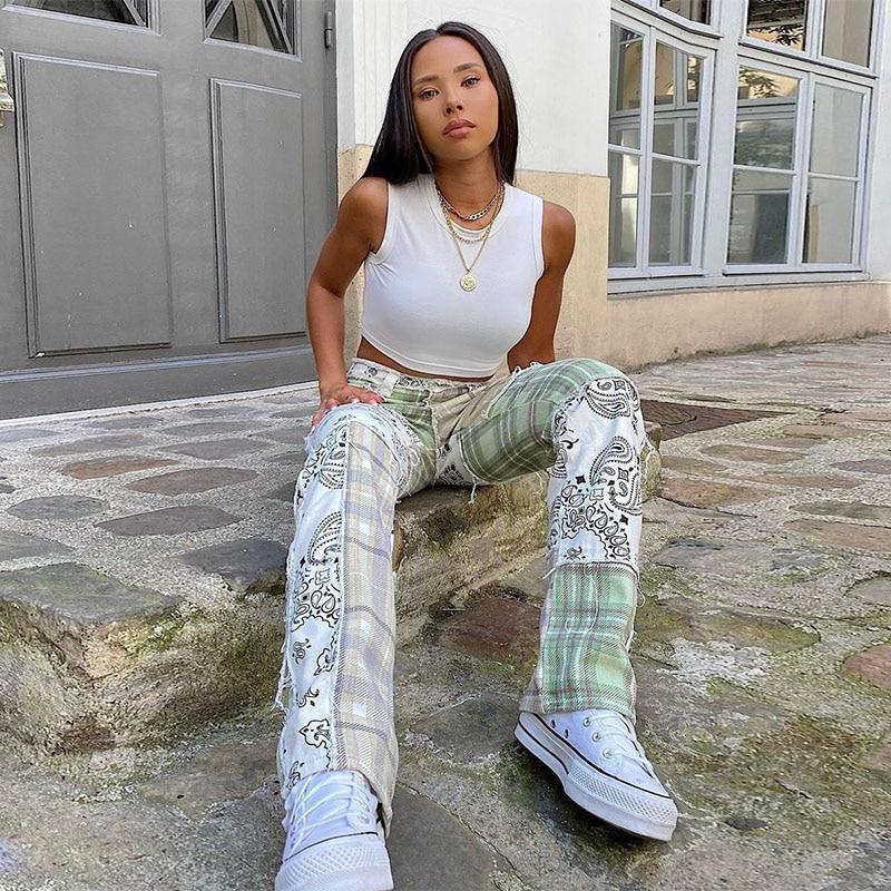 Vintage Patchwork Pants – Aesthetic Clothing