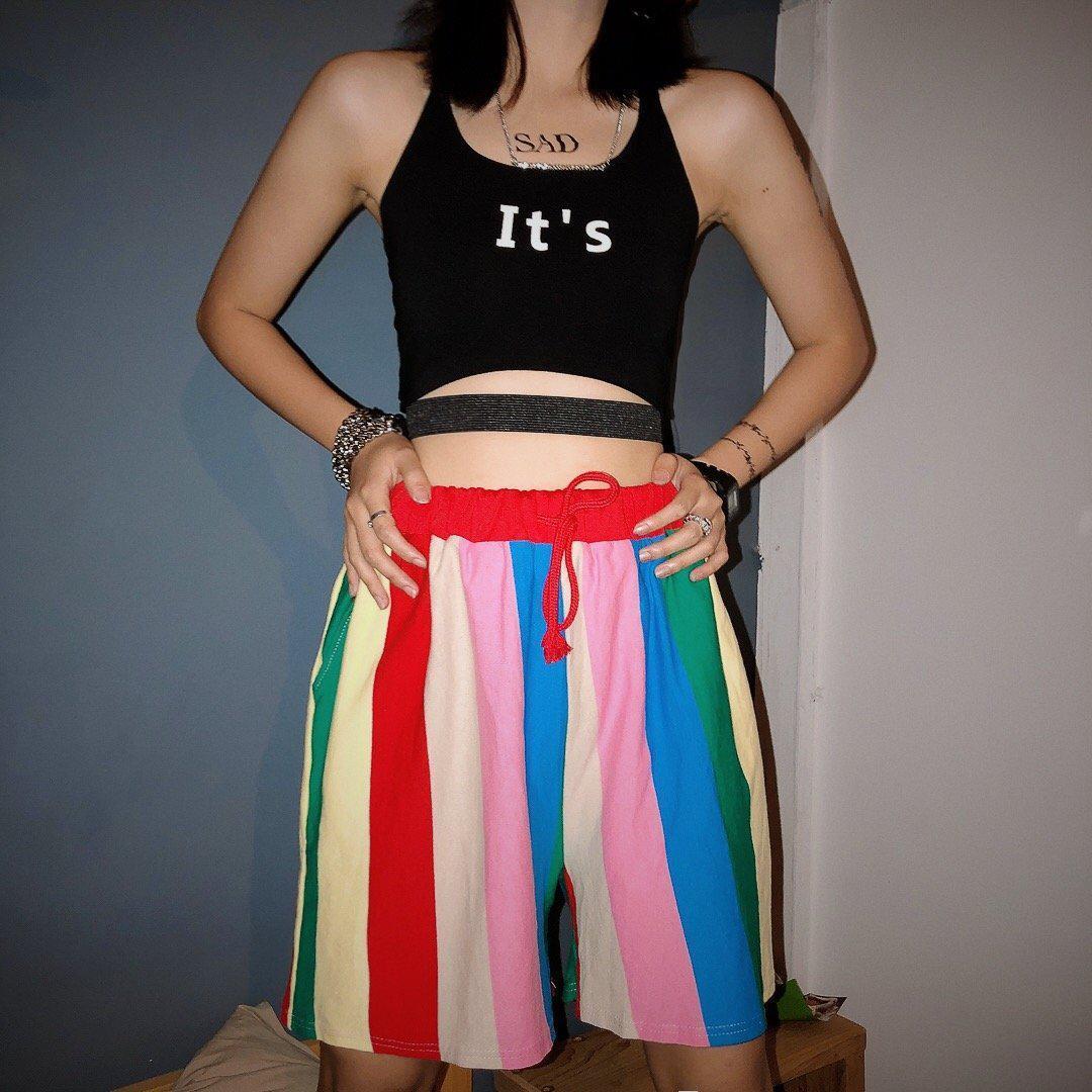 Vintage Rainbow Shorts - Aesthetic Clothing