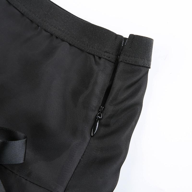 Womens Black Pleated Skirt - Aesthetic Clothing